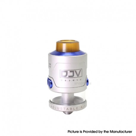 Authentic DEJAVU RDTA V2 Rebuildable Dripping Tank Atomizer - Silver, 5.2ml, 26mm Diameter
