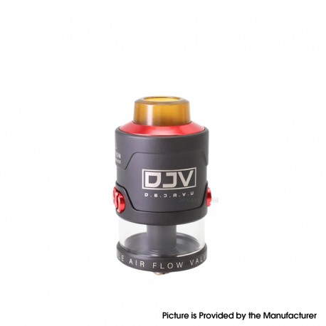 Authentic DEJAVU RDTA V2 Rebuildable Dripping Tank Atomizer - Black, 5.2ml, 26mm Diameter