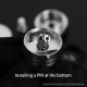YFTK V3 Style RTA Rebuildable Tank Atomizer - Silver, 4.8ml, MTL / DL, 23mm