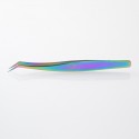 Authentic VETUS MCS-19 Angled Fine Tip Volume Eyelash Extension Tweezer Angled Tip for Volume Precision Tweezers - Rainbow