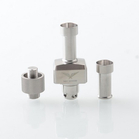 Authentic MK MODS Infinity RBA w/ Boro Tank for Billet / BB / Boro Mod - Silver, 8 PCS Pin 1, 1.2, 2, 2.5, 3.0, 3.5, 4.0, 4.5mm