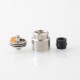 Authentic L.P. Mods Decree RDA Rebuildable Dripping Atomizer - Silver, Single / Dual Coil, BF Pin, 22mm / 24mm Diameter