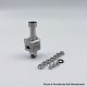 YFTK Monarchy Mobb TC Style RBA Bridge for Billet / BB / Boro Tank - Silver, 7 PCS Air Pins 1.0, 1.5, 2.0, 2.5, 3.0, 3.5, 4.0mm
