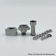 YFTK Monarchy Mobb TC Style RBA Bridge for Billet / BB / Boro Tank - Silver, 7 PCS Air Pins 1.0, 1.5, 2.0, 2.5, 3.0, 3.5, 4.0mm