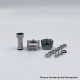 YFTK Monarchy Mobb TC Style RBA Bridge for Billet / BB / Boro Tank - Silver, 7 PCS Air Pins 1.0, 1.5, 2.0, 2.5, 3.0, 3.5, 4.0mm