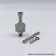 YFTK Monarchy Mobb TC Style RBA Bridge for Billet / BB / Boro Tank - Silver, 7 PCS Air Pins 1.0, 1.5, 2.0, 2.5, 3.0, 3.5, 4.0mm