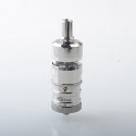 YFTK Ti Flash e-Vapor V4.5S+ Style RTA Rebuildable Tank Atomizer - Silver, Titanium + Glass, 4.5ml, 23mm Diameter