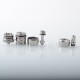 YFTK Ti Flash e-Vapor V4.5S+ Style RTA Rebuildable Tank Atomizer - Silver, Titanium + Glass, 4.5ml, 23mm Diameter