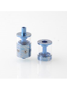 pNeumatyca Style RTA Rebuildable Tank Atomizer with 4.2ml Tank Tube - Blue, Titanium + Glass, 3.5ml, 22mm Diameter