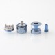 pNeumatyca Style RTA Rebuildable Tank Atomizer with 4.2ml Tank Tube - Blue, Titanium + Glass, 3.5ml, 22mm Diameter
