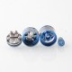 pNeumatyca Style RTA Rebuildable Tank Atomizer with 4.2ml Tank Tube - Blue, Titanium + Glass, 3.5ml, 22mm Diameter