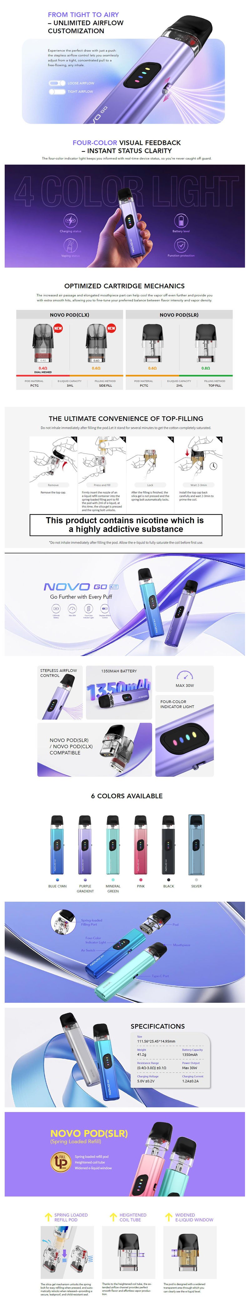 Authentic SMOK Novo Go 30W Pod System Kit