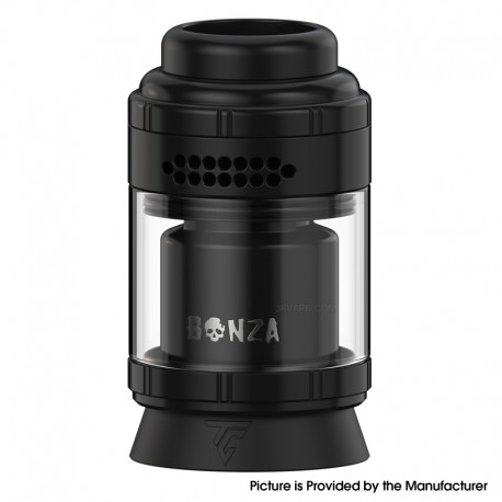 Authentic Thunder Cloud Bonza Pro RTA Rebuildable Tank Atomizer - Silver Black, 4.0ml / 6.0ml, 26mm Diameter