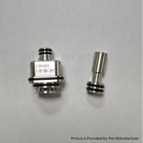 YFTK Sturdy MFG One Orion OneOrion Style RBA for LVE Orion ll / Orion II Pro - Silver, 3 x Airflow Pins 1.0, 2.5, 3.0mm