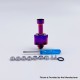 YFTK Monarchy Mobb TC Style RBA Bridge for Billet / BB / Boro Tank - Purple, 7 PCS Air Pins 1.0, 1.5, 2.0, 2.5, 3.0, 3.5, 4.0mm