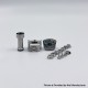 YFTK Monarchy Mobb TC Style RBA Bridge for Billet / BB / Boro Tank - Purple, 7 PCS Air Pins 1.0, 1.5, 2.0, 2.5, 3.0, 3.5, 4.0mm