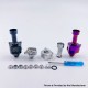 YFTK Monarchy Mobb TC Style RBA Bridge for Billet / BB / Boro Tank - Purple, 7 PCS Air Pins 1.0, 1.5, 2.0, 2.5, 3.0, 3.5, 4.0mm