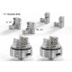 Authentic Auguse SEAMAN RTA Rebuildable Tank Atomizer - Silver, Stainless Steel + Glass, 5.0ml, 23mm Diameter