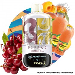 [Ships from EU Warehouse] Authentic Elf Bar Combo Pro 30K ADisposable Kit - Cherry + Peach Lemonade, 700mAh, 17ml, 50mg