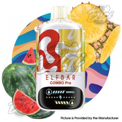 [Ships from EU Warehouse] Authentic Elf Bar Combo Pro 30K ADisposable Kit - Sour Watermelon + Pineapple, 700mAh, 17ml, 50mg