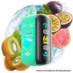 [Ships from EU Warehouse] Authentic Elf Bar Raya D3 25K Disposable Kit - Kiwi Passion Fruit Guava, 25K Puffs, 850mAh, 23ml, 50mg