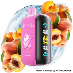 [Ships from EU Warehouse] Authentic Elf Bar Raya D3 25K Disposable Kit - Peach Ice, 25,000 Puffs, 850mAh, 23ml, 50mg