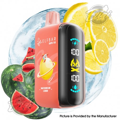 [Ships from EU Warehouse] Authentic Elf Bar Raya D3 25K Disposable Kit - Watermelon Lemon, 25,000 Puffs, 850mAh, 23ml, 50mg