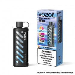 [Ships from EU Warehouse] Authentic VOZOL Gear Shisha 25K DTL Disposable Vape Kit - Blueberry Ice, 25,000 Puffs, 1000mAh, 5mg