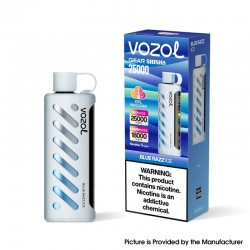 [Ships from EU Warehouse] Authentic VOZOL Gear Shisha 25K DTL Disposable Vape Kit - Blue Razz Ice, 25,000 Puffs, 1000mAh, 5mg