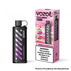 [Ships from EU Warehouse] Authentic VOZOL Gear Shisha 25K DTL Disposable Vape Kit - Frozen Strawberry Kiwi, 1000mAh, 5mg