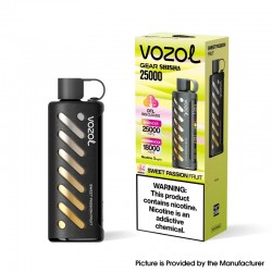 [Ships from EU Warehouse] Authentic VOZOL Gear Shisha 25K DTL Disposable Vape Kit - Sweet Passion Fruit, 25K Puffs, 1000mAh, 5mg