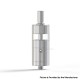 JIAN Flash RTA Atomizer with 13 Air Pins Full Kit - Silver, 316SS + Glass + PC, 4.5ml / 6ml, 22mm Diameter