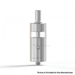 JIAN Flash RTA Atomizer with 13 Air Pins Full Kit - Silver, 316SS + Glass + PC, 4.5ml / 6ml, 22mm Diameter
