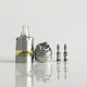 Rekavape BY-KA SE Nano Style Combi RTA Atomizer - Silver + Brown, 316SS + PEI, 3.5ml, Air Pins 1.2 / 1.4 / 1.7mm, 22mm