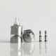 Rekavape BY-KA SE Nano Style Combi RTA Atomizer - Silver + Translucent, 316SS + PCTG, 3.5ml, Air Pins 1.2 / 1.4 / 1.7mm, 22mm