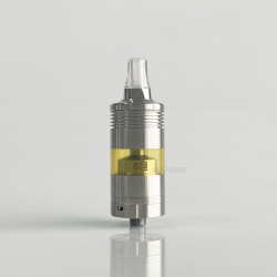 Rekavape BY-KA SE Style Combi RTA Atomizer - Silver + Brown, 316SS + PEI, 5.0ml, Air Pins 1.2 / 1.4 / 1.7mm, 22mm