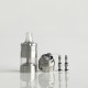 Rekavape BY-KA SE Style Combi RTA Atomizer - Silver + Translucent, 316SS + PCTG, 5.0ml, Air Pins 1.2 / 1.4 / 1.7mm, 22mm