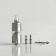 Rekavape BY-KA SE Style Combi RTA Atomizer - Silver + Translucent, 316SS + PCTG, 5.0ml, Air Pins 1.2 / 1.4 / 1.7mm, 22mm