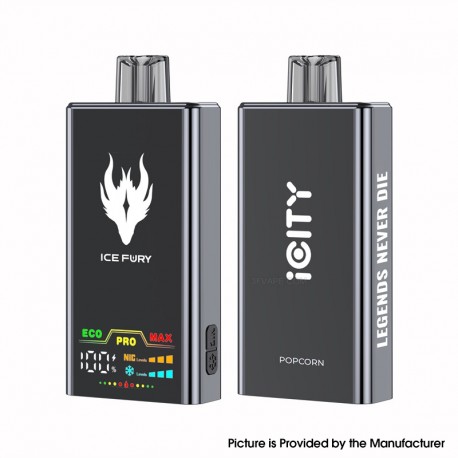 [Ships from Bonded Warehouse] Authentic iCity ICE FURY Disposable Vape Kit - Popcorn, 900mAh, 26ml, 50mg, 40000 Puffs