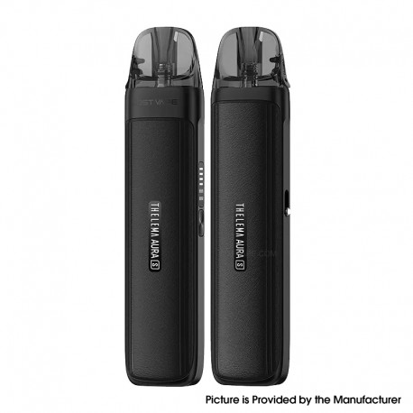 [Ships from Bonded Warehouse] Authentic Lost Vape Thelema Aura S Pod System Kit - Leather Black, VW5~40W, 1600mAh, 3ml, 0.6ohm