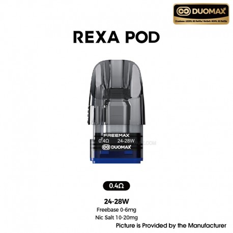 [Ships from Bonded Warehouse] Authentic FreeMax Rexa Series Pod Cartridge for Rexa S / Rexa SQ - DUOMAX 0.4ohm, 2.0ml (3 PCS)