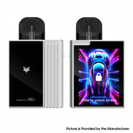 [Ships from Bonded Warehouse] Authentic Kumiho THOTH B Max Touch Screen Pod System Kit - Silver, 1300mAh, 2ml, 0.6ohm