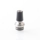 510 Drip Tip Set for RDA / RTA / RDTA Atomizer - Silver, 4 PCS Mouthpieces (PEI + PEEK + White POM + Black POM)