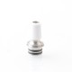 510 Drip Tip Set for RDA / RTA / RDTA Atomizer - Silver, 4 PCS Mouthpieces (PEI + PEEK + White POM + Black POM)