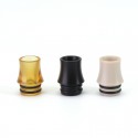 SXK Replacement 810 Drip Tip Set for SXK Style Rafi R RTA - Black + Brown + Beige, POM + PEEK + PEI (3 PCS)