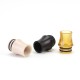 SXK Replacement 810 Drip Tip Set for SXK Style Rafi R RTA - Black + Brown + Beige, POM + PEEK + PEI (3 PCS)