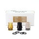 SXK Replacement 810 Drip Tip Set for SXK Style Rafi R RTA - Black + Brown + Beige, POM + PEEK + PEI (3 PCS)