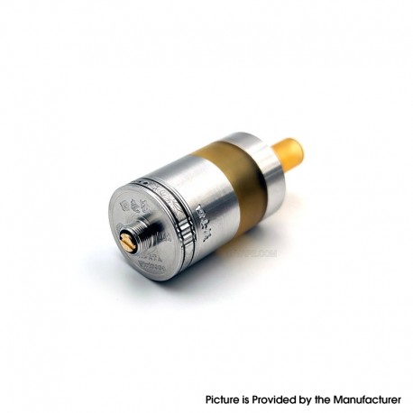 YFTK Four One Five 415 RTA Virtuous Style Atomizer - Silver, 3.3ml, Air Pin 2 x 0.8mm, 1 x 1mm, 1 x 1.4mm, 3 x 0.8mm, 22mm Dia