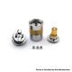 YFTK Four One Five 415 RTA Virtuous Style Atomizer - Silver, 3.3ml, Air Pin 2 x 0.8mm, 1 x 1mm, 1 x 1.4mm, 3 x 0.8mm, 22mm Dia