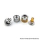 YFTK Four One Five 415 RTA Virtuous Style Atomizer - Silver, 3.3ml, Air Pin 2 x 0.8mm, 1 x 1mm, 1 x 1.4mm, 3 x 0.8mm, 22mm Dia